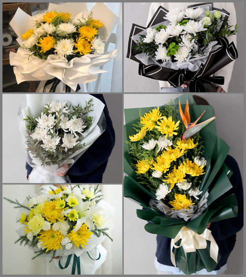 山东青岛胶州市营海街道南周家村白事花束代送